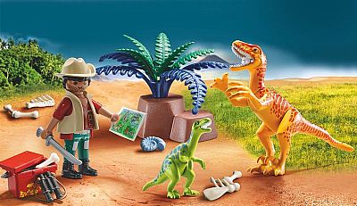 Playmobil Dinos Maxi Βαλιτσάκι Εξερευνητής Και Δεινόσαυροι 70108
