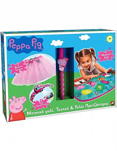 As Company Λαμπάδα Μουσικό Χαλί, Ρολόι Προτζέκτορας, Φούστα Τουτου Πέππα 1500-15639