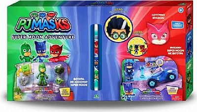 Giochi Preziosi Λαμπάδα Pj Masks Super Moon Φιγούρα Με Όχημα, Βραχιόλι Και Αξεσουάρ Pjma3000