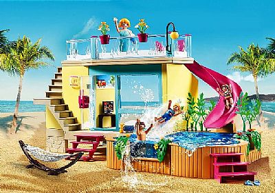 Playmobil Μπανγκαλόου Με Πισίνα 70435