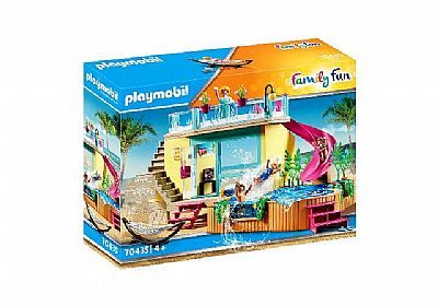 Playmobil Μπανγκαλόου Με Πισίνα 70435