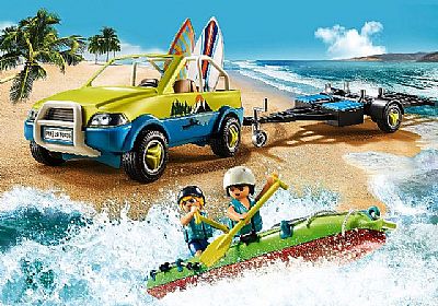 Playmobil Αυτοκίνητο Με Ανοιχτή Οροφή Και Κανό 70436