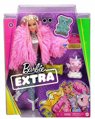 Mattel Barbie Extra-Fluffy Pink Jacket Grn28