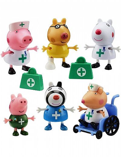 Giochi Preziosi Peppa Pig Σετ Φιγούρων Γιατροί & Νοσοκόμες Ppc95000