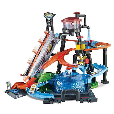 Mattel Hot Wheels Σετ Παιχνιδιού - Πλυντήριο Αυτοκινήτων City Gator FTB67