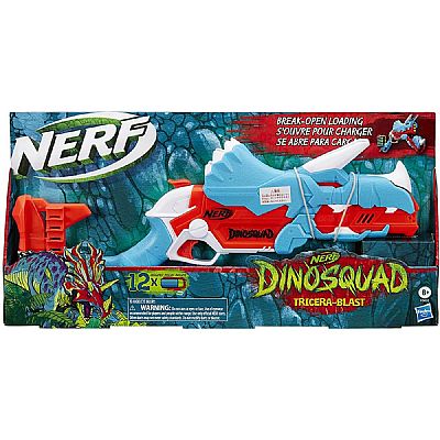 Hasbro Nerf Dinosquad Tricerablast 12 Βελάκια  F0803