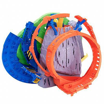 Hot Wheels Monster Trucks T-Rex Ηφαίστειο Το Playset Με Φώτα Και Τους Ήχους, με 2 Εκτοξευτές GYL14