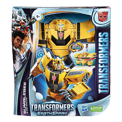 F7662 HASBRO TRANSFORMERS: EARTHSPARK SPIN CHANGER - BUMBLEBEE & MO MALTO