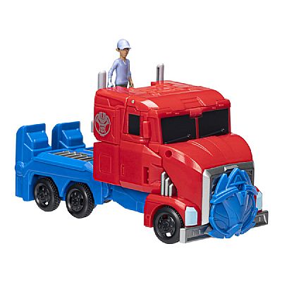 F7663 HASBRO TRANSFORMERS EARTHSPARK: SPIN CHANGER - OPTIMUS PRIME & ROBBY MALTO
