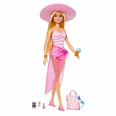 Mattel HPL73 BARBIE BEACH GLAM ΜΕ ΑΞΕΣΟΥΑΡ