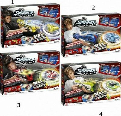 As Company Spinner M.A.D Σετ Όπλο & Σβούρα Single Shot-4 Σχέδια 86300