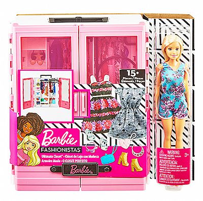 Mattel Barbie Fashionistas Η Ντουλάπα Της Barbie Με Κούκλα Gbk12